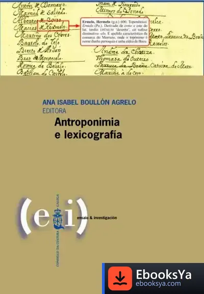 Descargar Antroponimia E Lexicografía de Ana Isabel Boullón Agrelo