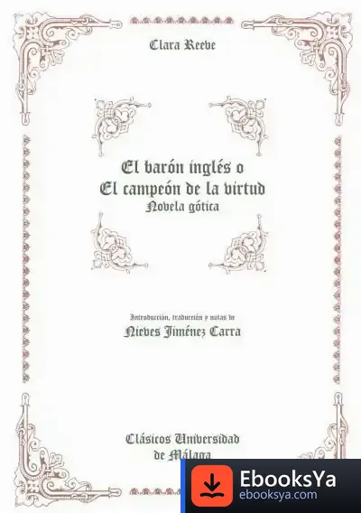 Descargar El Barón Inglés O El Campeón De La Virtud: Novela Gótica de Alejandro Simón Partal