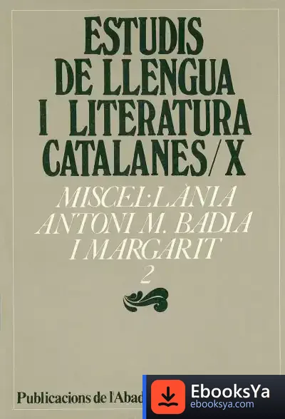 Descargar Miscel·Lània Antoni M. Badia I Margarit, 2