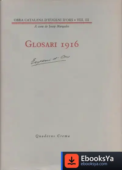 Descargar Glosari 1916 de Imma Estany
