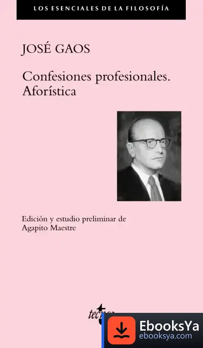 Descargar Confesiones Profesionales : Aforística