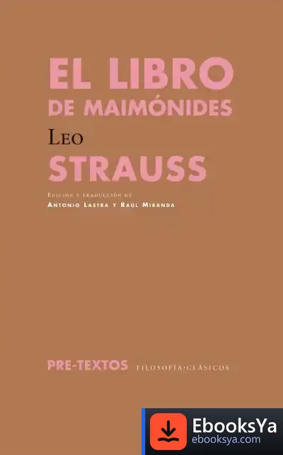 Descargar El Libro De Maimónides de Leo Strauss