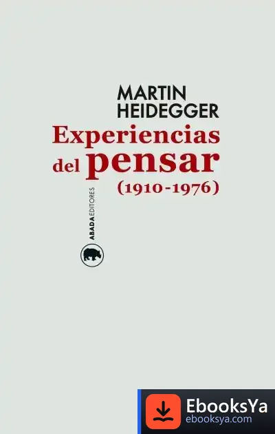 Descargar Experiencias Del Pensar de Martin Heidegger