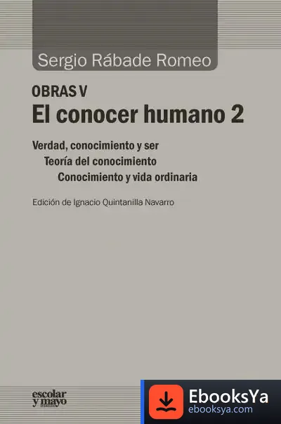Descargar El Conocer Humano 2 de Sergio Rábade Romeo
